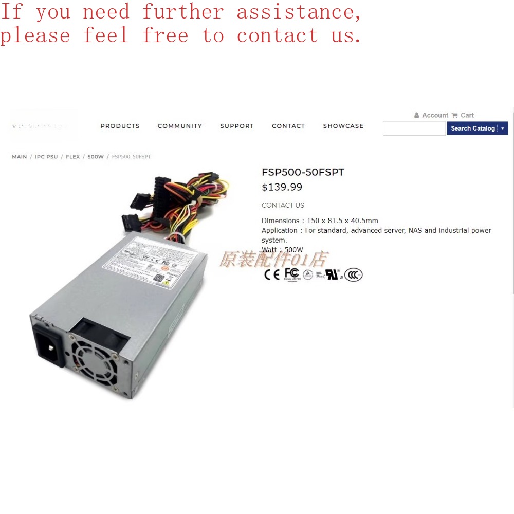 Power Supply 500W - For Quanhan FSP500-50FSPT 500W Platinum FLEX