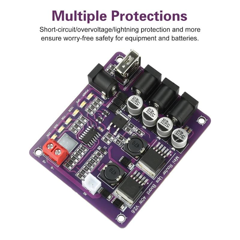 Mini Router UPS Board 40W Batt - Power Supply 12V recension och pris