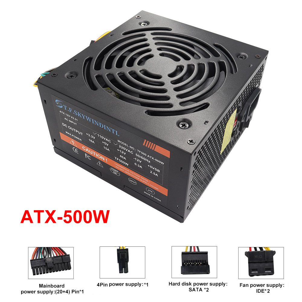 Cheap 500W Black ATX Desktop G - Power Supply 650W recension och pris